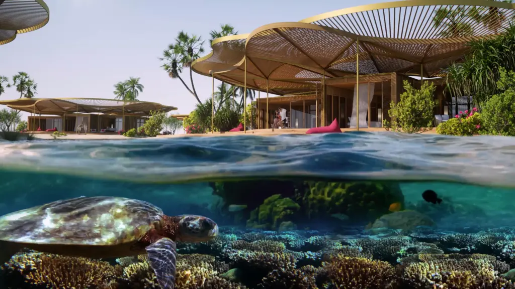 Saudi Red Sea resort and coral reef
